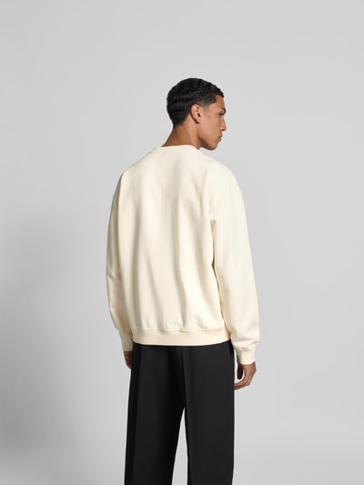 Diesel Sweatshirt mit gerippten Abschlüssen Weiss 5