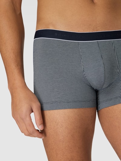 Schiesser Trunks mit Streifenmuster Modell 'Duality' Dunkelblau 3