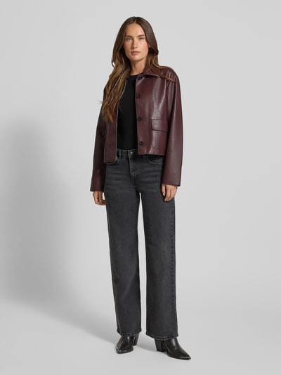 MANGO Jacke in Leder-Optik Modell 'SABINA' Bordeaux 1