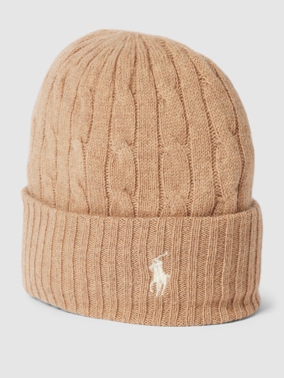 Polo Ralph Lauren Czapka beanie z domieszką kaszmiru Camel 1