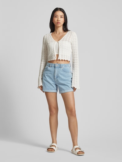 Vero Moda Loose fit korte jeans in effen design, model 'ZURI' Lichtblauw - 1