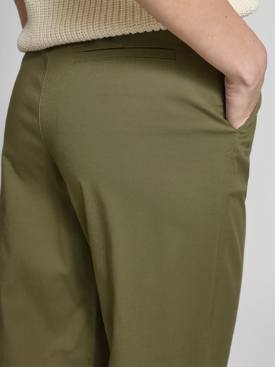 Marc O'Polo Chinosy z szeroką nogawką z mieszanki bawełny model ‘LANDE’ Limonkowy 3