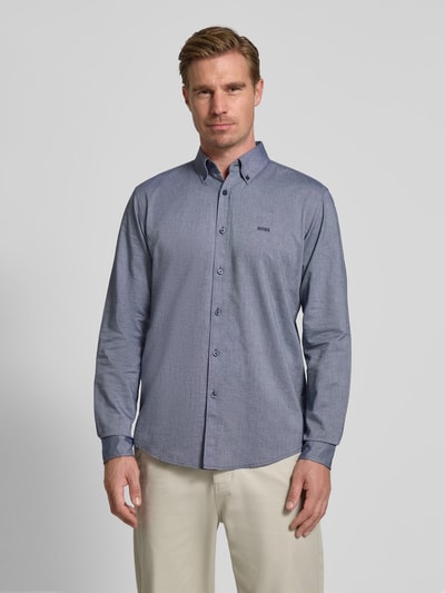 BOSS Orange Regular fit vrijetijdsoverhemd van puur katoen, model 'RICKERT_M' Marineblauw - 4