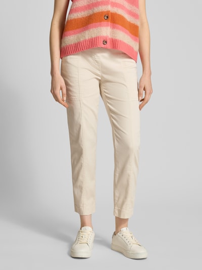 TONI Regular fit joggingbroek met verkort model, model 'Sue' Zand - 4