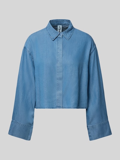 Only Regular Fit Hemdbluse mit Kimonoärmeln Modell 'CHARIS' Jeansblau 2