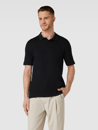 Marc O'Polo Regular Fit Poloshirt mit kurzer Knopfleiste Black 4