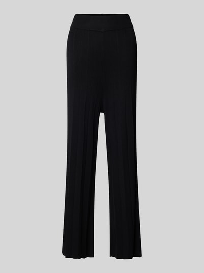 comma Broek van viscose met elastische band Zwart - 1