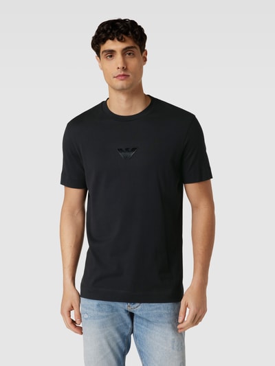 Emporio Armani T-shirt z wyhaftowanym logo Czarny 4