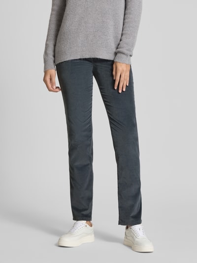 Raphaela By Brax Flared Fit Cordhose mit Viskose-Anteil Modell 'PAMINA' Anthrazit 4