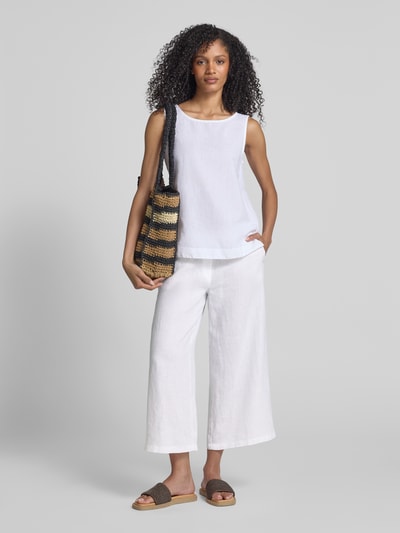 Christian Berg Woman Wide Leg Stoffhose mit Tunnelzug Weiss 1