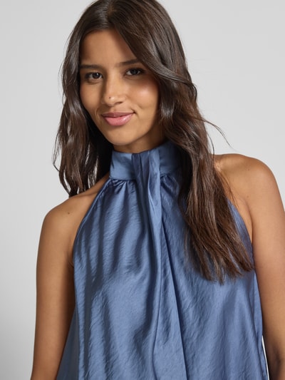 mbyM Blousetop met halter, model 'Zuzela' Rookblauw - 3