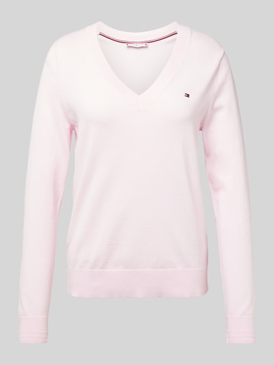 Tommy Hilfiger Strickpullover mit gerippten Abschlüssen Rosa 2