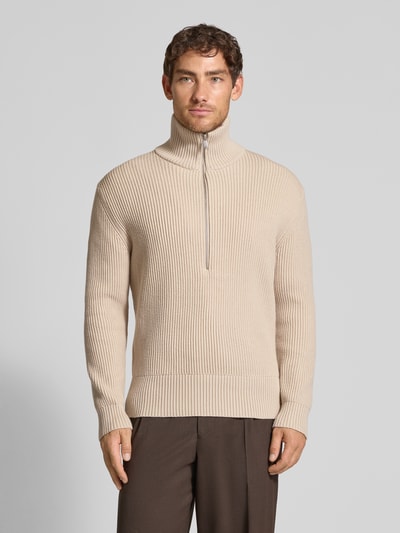 Drykorn Gebreide pullover met schipperskraag, model 'MANUELO' Beige - 4