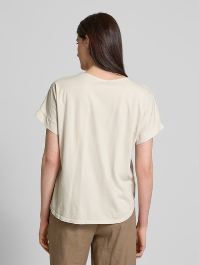 ZABAIONE T-Shirt mit Strukturmuster Beige 5