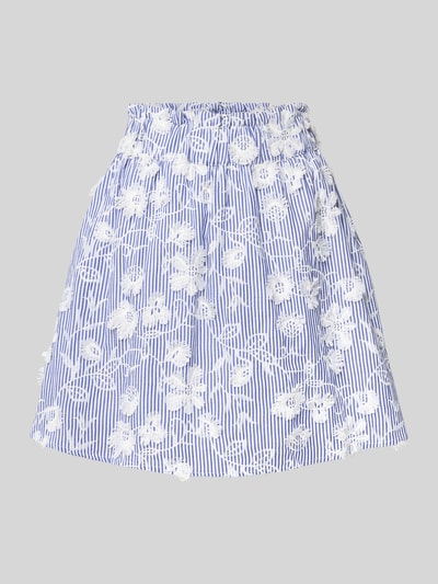 YAS Minirock mit floralen Stickereien Modell 'MEMLY' Hellblau 2