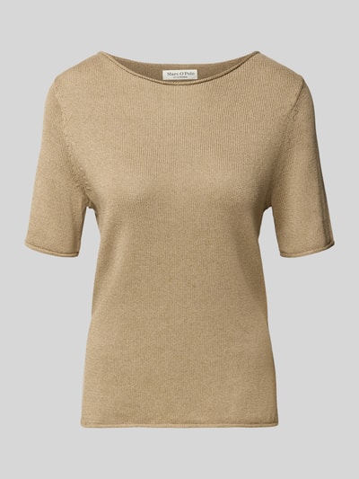 Marc O'Polo Regular Fit Pullover aus Baumwoll-Leinen-Mix Beige 2