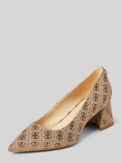 Guess Pumps met blokhak, model 'ZANLY' Beige - 1