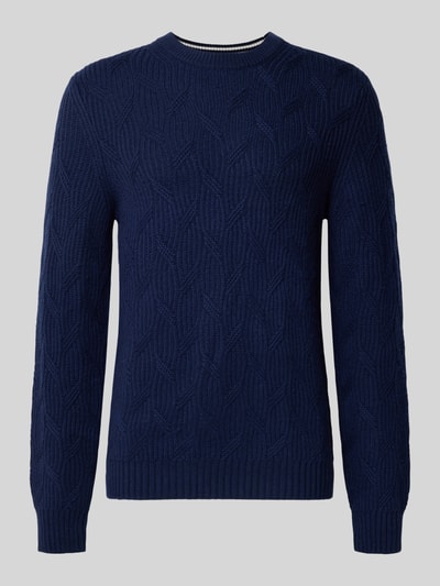 Christian Berg Men Gebreide pullover met kasjmier Marineblauw - 2