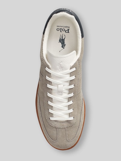 Polo Ralph Lauren Sneaker aus echtem Rindvelours Modell 'BEDFORD' Hellgrau 4