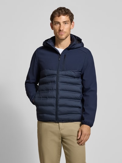 Tom Tailor Denim Regular Fit Steppjacke mit abnehmbarer Kapuze Dunkelblau 4