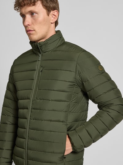 SAVE THE DUCK Gewatteerd jack met tweewegsritssluiting, model 'ERION' Olijfgroen - 3
