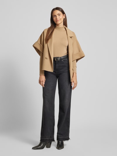 Weekend Max Mara Shirt met lange mouwen en opstaande kraag, model 'MULTIF' Camel - 1