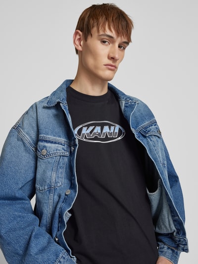 KARL KANI T-shirt met labelprint Zwart - 3