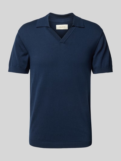 Blend T-shirt met V-hals, model 'ALLI' Marineblauw - 2