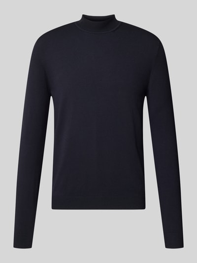 HUGO Regular Fit Pullover aus Viskose-Mix Modell 'San Marc-CV' Dunkelblau 1