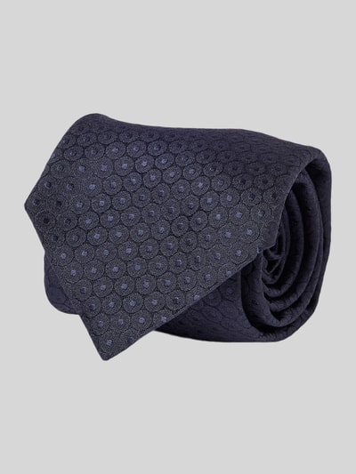 altea Seidenkrawatte mit Strukturmuster Modell 'Gange' Marine 1