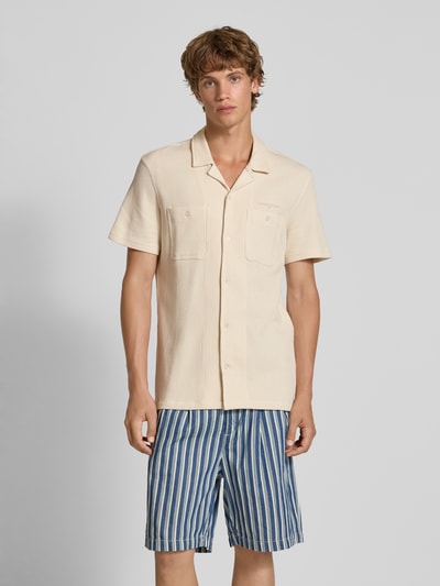 Tommy Jeans Regular Fit Freizeithemd mit Waffelstruktur Sand 4