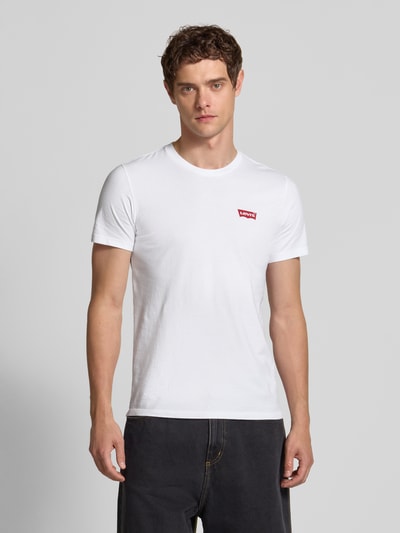 Levi's® Slim fit T-shirt, per twee verpakt Zwart - 4