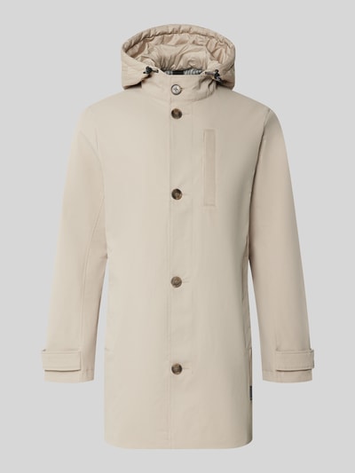 Tom Tailor Regular Fit parka z kapturem Złamany biały melanż 2