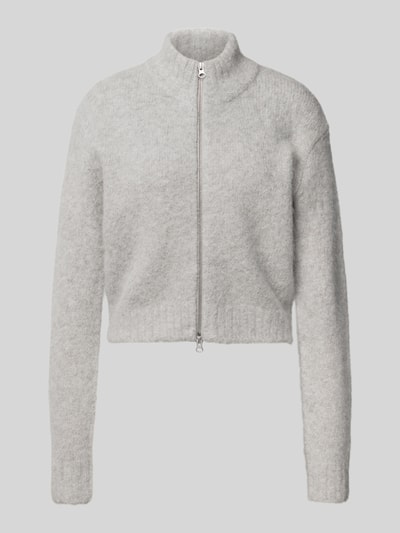 Samsøe Samsøe Cardigan mit Zweiwege-Reißverschluss Modell 'JEANNE' Hellgrau Melange 2