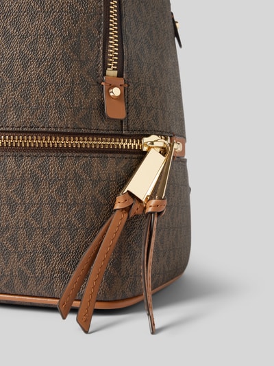 MICHAEL Michael Kors Rugzak met labelapplicatie, model 'RHEA ZIP' Donkerbruin - 3