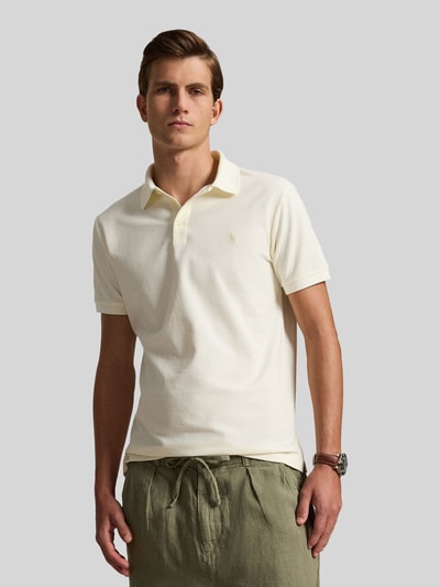 Polo Ralph Lauren Koszulka polo z czystej bawełny o kroju regular fit Écru 4
