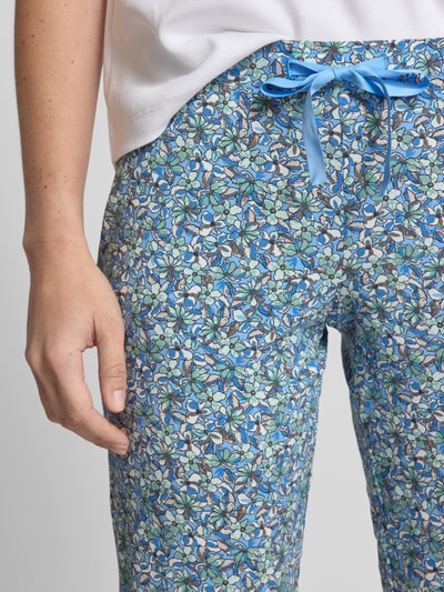 Schiesser Slim fit bermuda met tunnelkoord, model 'Mix+Relax' Blauw - 3