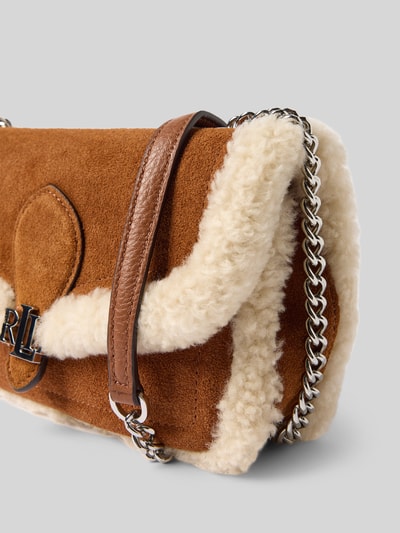 Lauren Ralph Lauren Umhängetasche mit Teddyfell Cognac 3