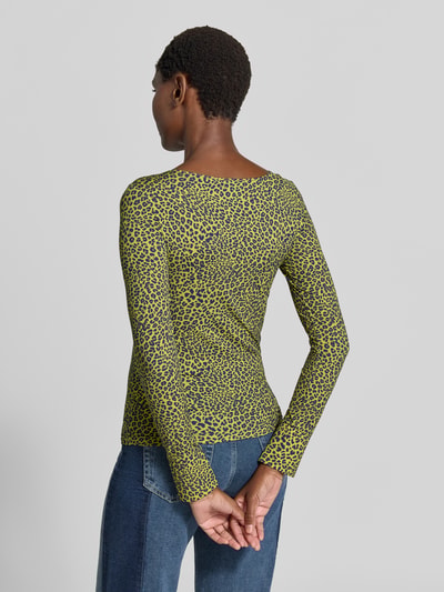 Marc Cain Longsleeve im Allover-Look mit Rundhalsausschnitt Apfel 5