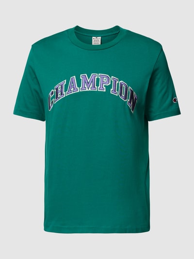 Champion T-Shirt mit Label- und Logo-Stitching Modell 'Rochester' Gruen 2