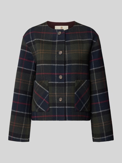 Barbour Kurtka koszulowa o kroju regular fit z mieszanki wełny 'MARLOW' Granatowy 1