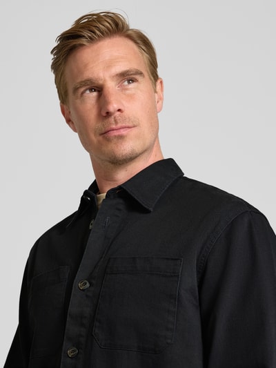 SELECTED HOMME Regular Fit Hemdjacke aus reiner Baumwolle Modell 'TRAVIS' Black 3