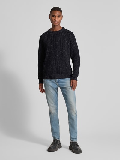 Armedangels Regular Fit Strickpullover aus Baumwoll-Woll-Mix Modell 'KIAANO' Black 1