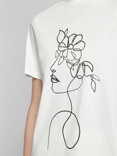Vila T-shirt z okrągłym dekoltem model ‘COLBA’ Biały 3