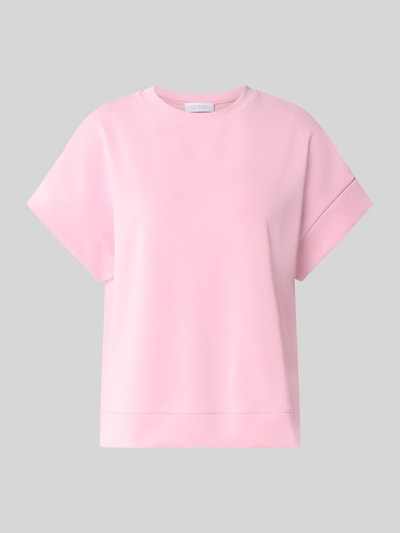 Produktfoto, T-Shirt mit elastischen Abschlüssen von Rich & Royal in zartem Rosa, Relaxed Fit, Rundhalsausschnitt, glatte Oberfläche, Modal-Mix mit Stretch-Anteil