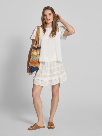 Vero Moda Regular Fit Blusenshirt aus reiner Baumwolle Modell 'PRETTY' Weiss 1