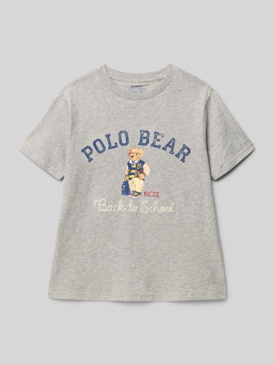 Polo Ralph Lauren Teens T-shirt met labelprint en ronde hals Middengrijs gemêleerd - 1