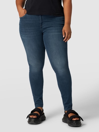 ONLY CARMAKOMA PLUS SIZE Jeans mit Label-Patch Modell 'Carsally' Dunkelblau 4