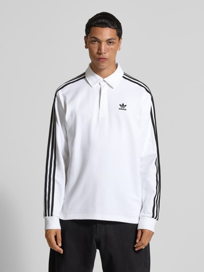 adidas Originals Poloshirt met labelstitching Wit - 4