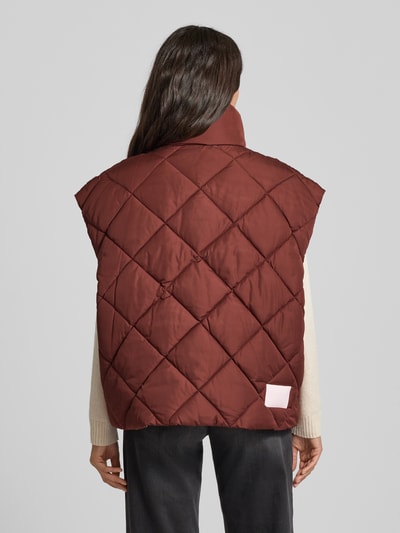 OH APRIL Steppweste mit Stehkragen Modell 'Onyx' Dunkelrot 5